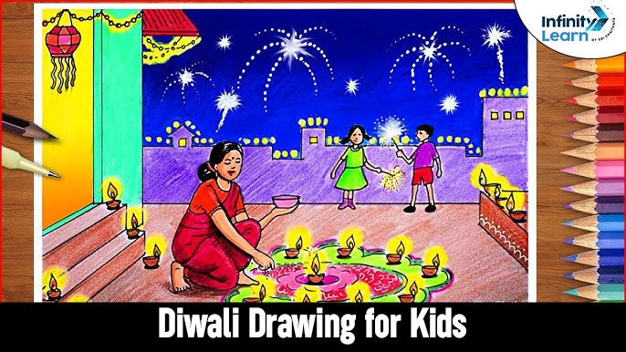 Diwali Drawing for Kids