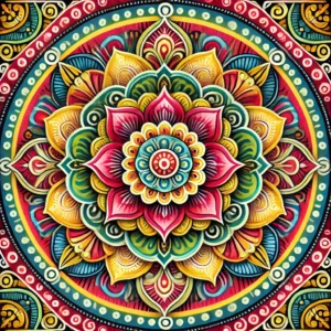 Mandala Style Rangoli Design