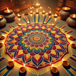 Navratri rangoli designs simple