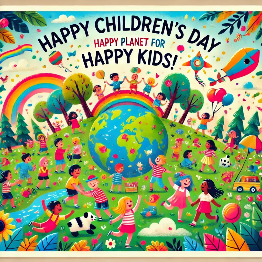 Childrens day poster in english