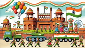 Republic Day Parade Drawing