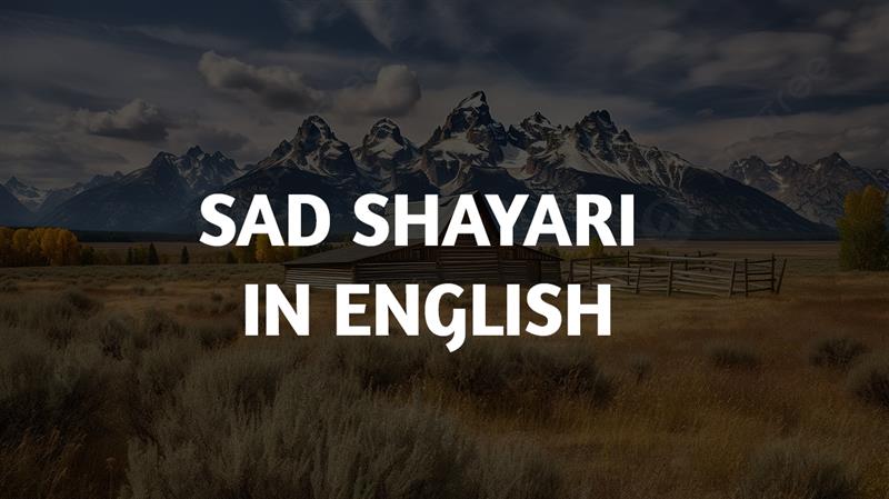 Sad Shayari in English